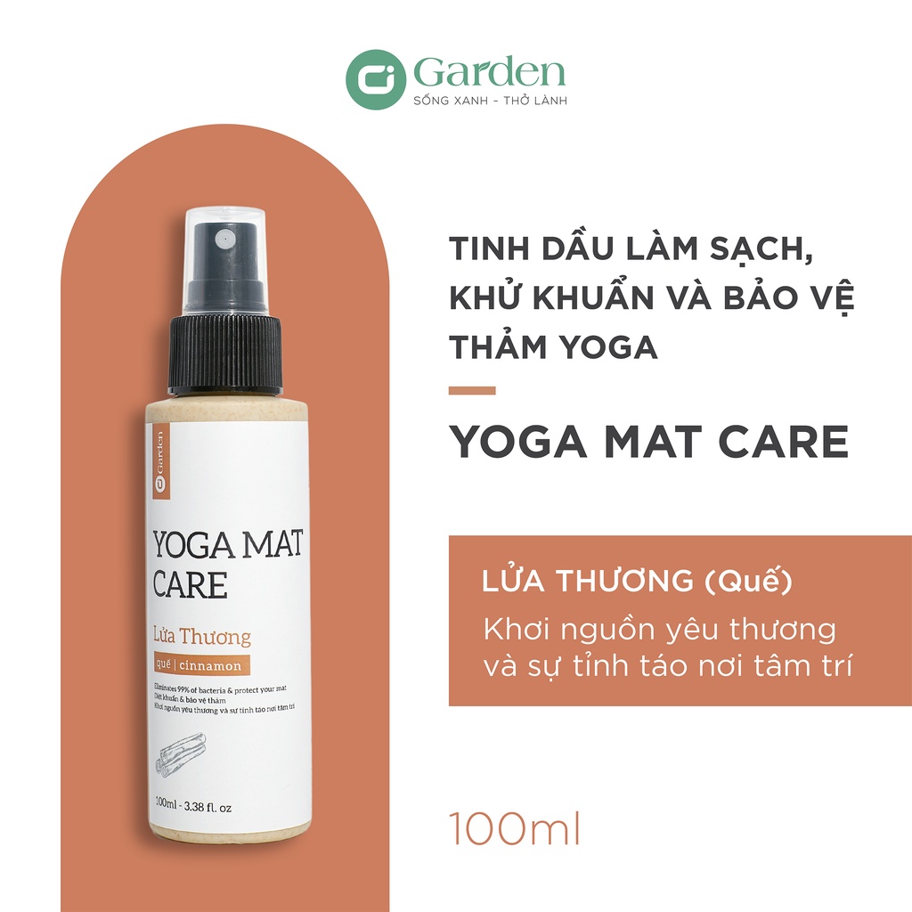 Tinh dầu xịt vệ sinh thảm yoga - YOGA MAT CARE - Lửa thương - Quế - 100ml - 100% thiên nhiên và hữu cơ - không hoá chất