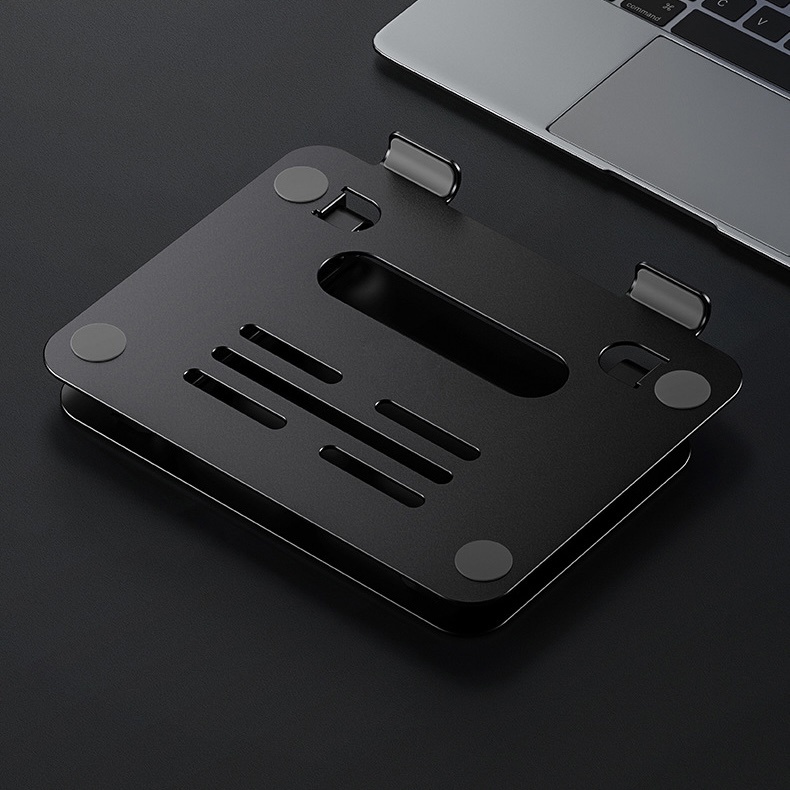 [Model P43P] Giá đỡ tản nhiệt Macbook laptop bằng kim loại Black