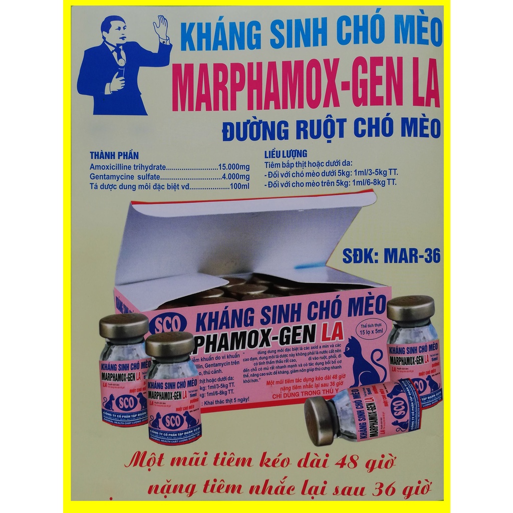 1 lọ MARPHAMOX - GEN LA 5ml Chuyên dùng cho chó mèo