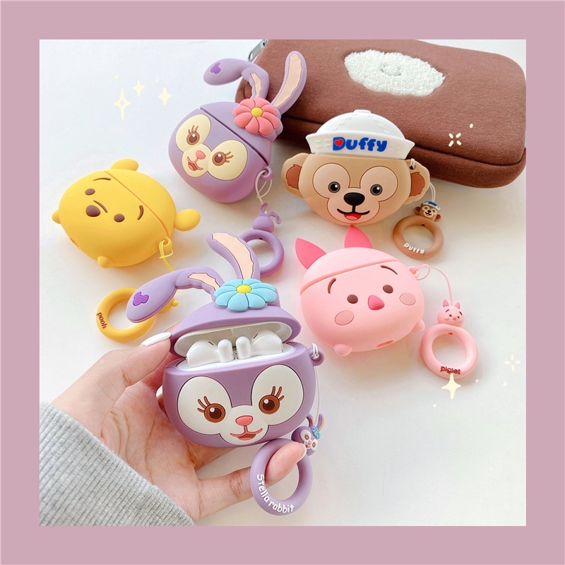 Vỏ Bảo Vệ Hộp Sạc Tai nghe không dây AirPods 1 2 3 4 Pro inPods i12 i12s Pro Bằng Silicon Mềm Họa Tiết Hoạt Hình Dễ Thương