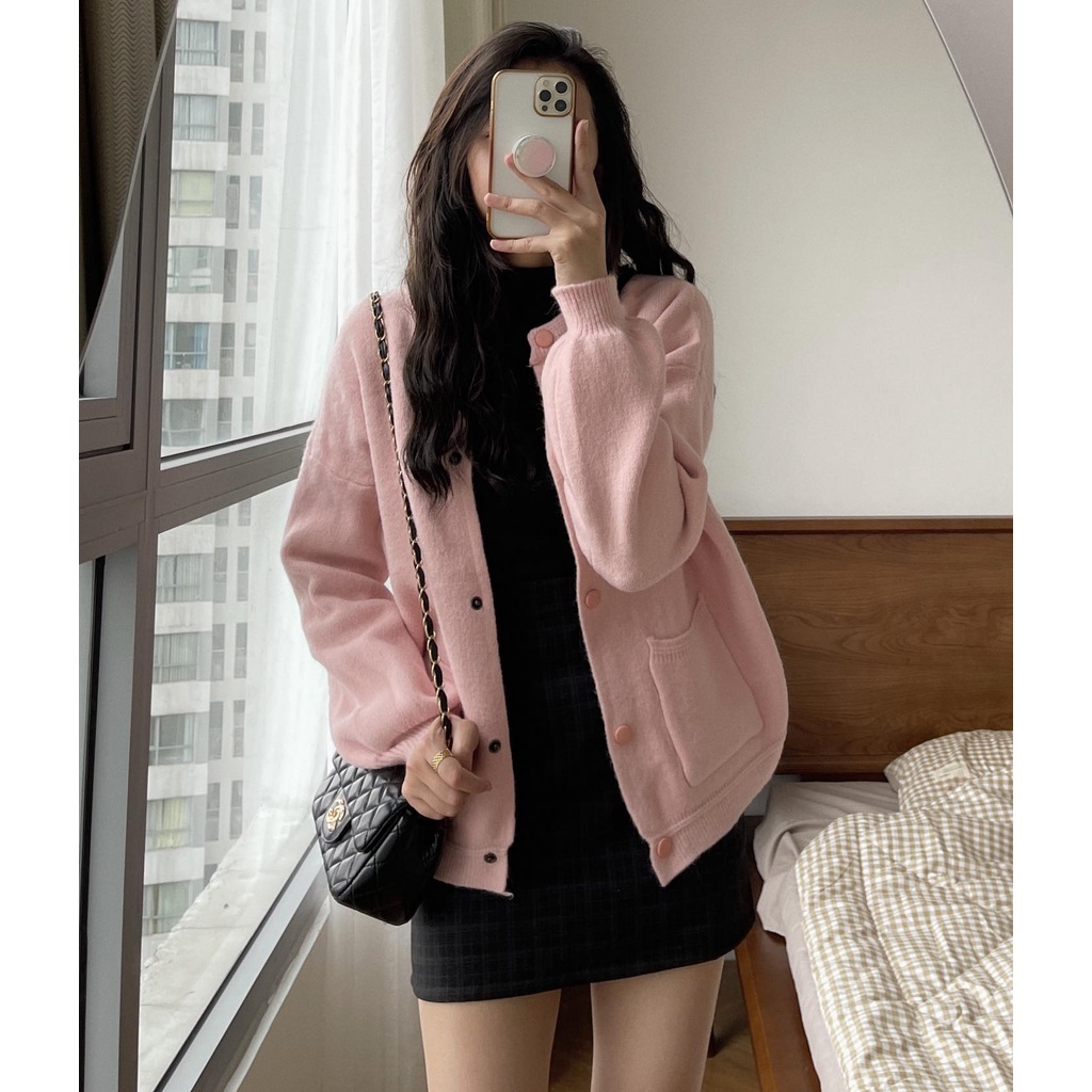 [Mã 2611THTRANG100K hoàn 10% xu đơn 99K] Cardigan len mịn khuy màu 6992 | BigBuy360 - bigbuy360.vn