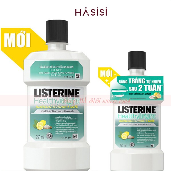 NƯỚC SÚC MIỆNG LISTERINE - Healthy Bright (Chai Trắng)