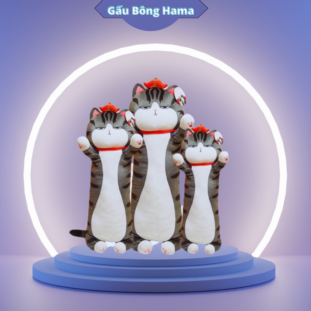 Gấu Bông Mèo Hoàng Thượng Gối ôm Mèo Hoàng Thượng Size Lớn Gấu Bông Hama