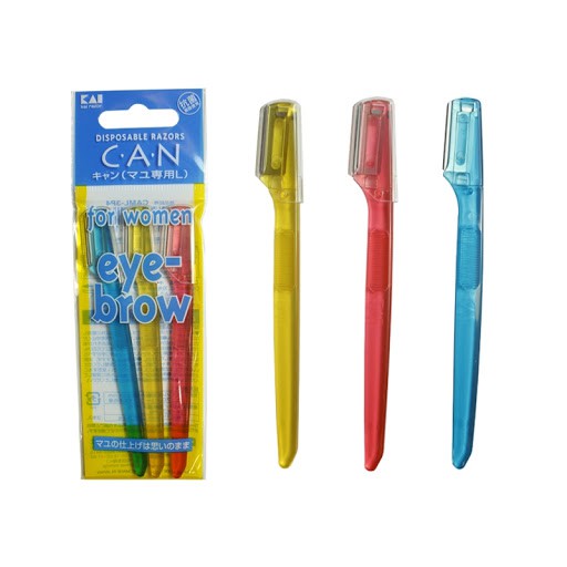 Set 3 Dao Cạo Lông Mày Cán Ngắn KAI