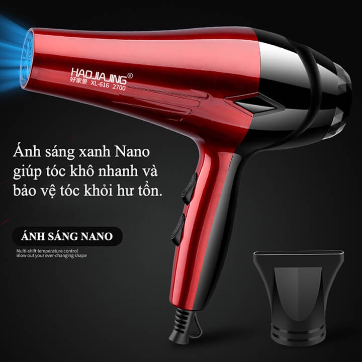 Máy sấy tóc mini công suất lớn 2700W 2 chiều nóng lạnh tạo kiểu chuyển chuẩn Salon