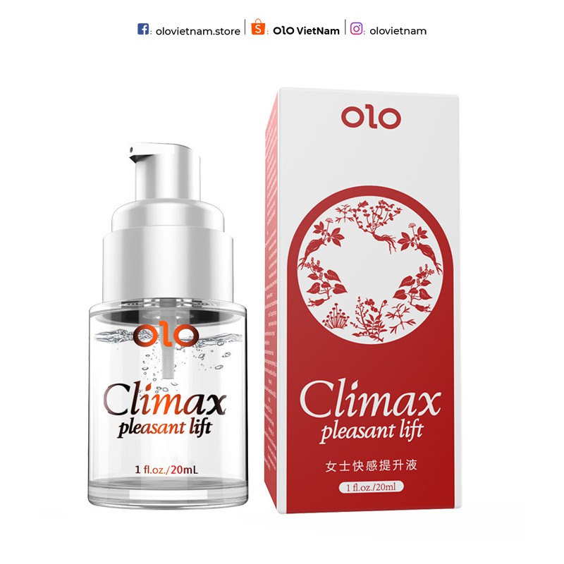 Gel bôi trơn OLO Climax Pleasant Lift gốc nước, tăng hứng thú cho nữ mùi cherry 20ml