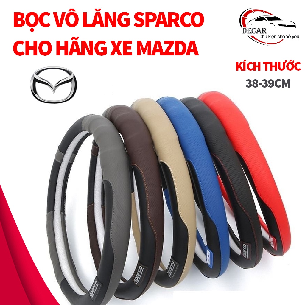 Bọc vô lăng Mazda , bọc tay lái sparco xe Mazda CX5, Mazda 3, Mazda 2, Mazda CX 8, BT50 cao cấp chính hãng