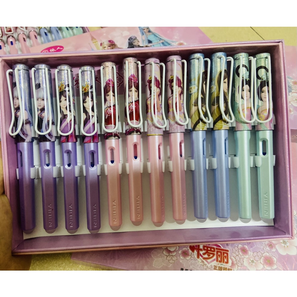 Bút mực xóa được hình công chúa / Bút máy xóa được màu Pastel