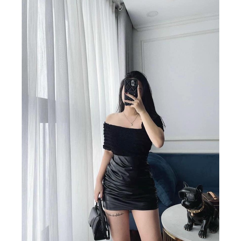 ÁO tơ bệt vai hình thoi(kèm ảnh thật và video)