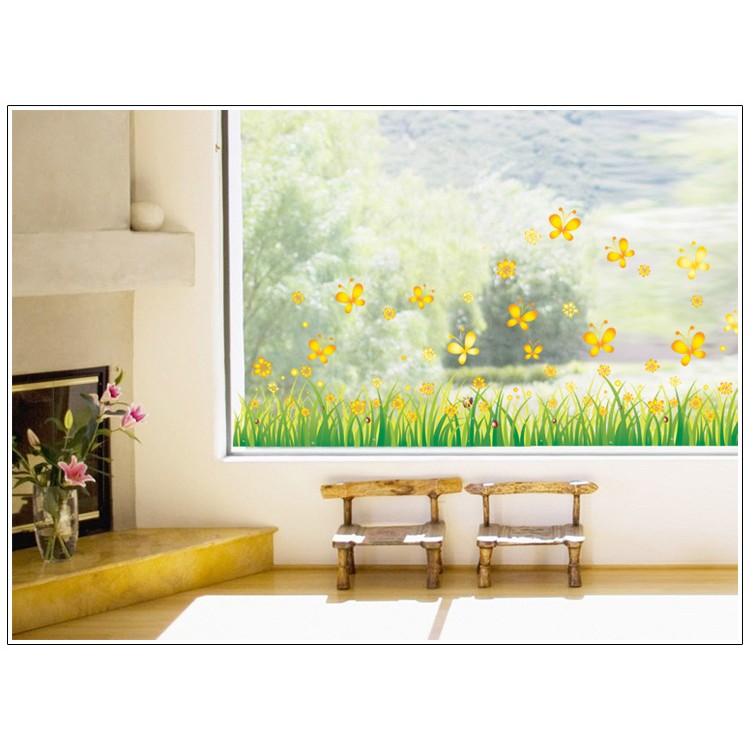 Decal dán chân tường Bướm vàng - DCT007