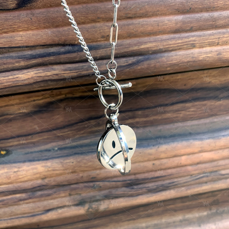 Dây chuyền mặt biểu tượng cảm xúc phong cách Hip hop thời trang