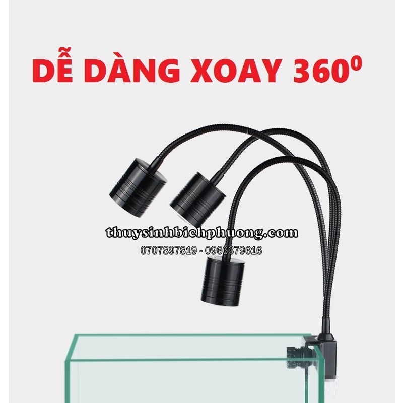 ĐÈN LED RỌI 7W 3 CHẾ ĐỘ ( VÀNG-TRẮNG-VÀNG NHẠT)-  DÙNG CHO HỒ THUỶ SINH, BIOTOP, HỒ BÁN CẠN...