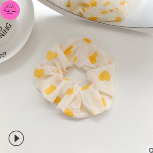 [Mẫu Mới Nhất] Dây Buộc Tóc Crunchies, Cột Tóc Vải Hàn Quốc Phong Cách Trẻ Trung, Tươi Mới Nhiều Hoạ Tiết Dễ Thương