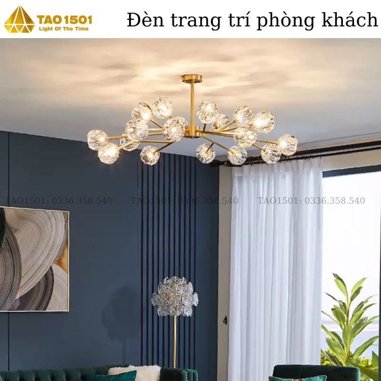 Đèn thả trang trí pha lê phòng khách - bàn ăn - decor phòng (Tặng kèm bóng led)