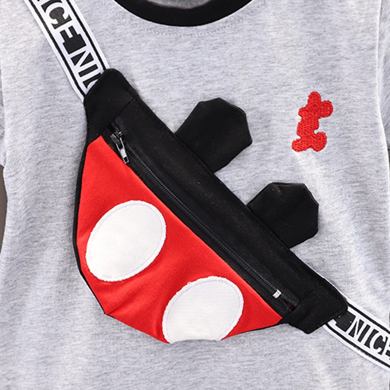 Set áo thun tay ngắn &amp; quần short in hình chuột mickey cho bé trai 1-5 tuổi