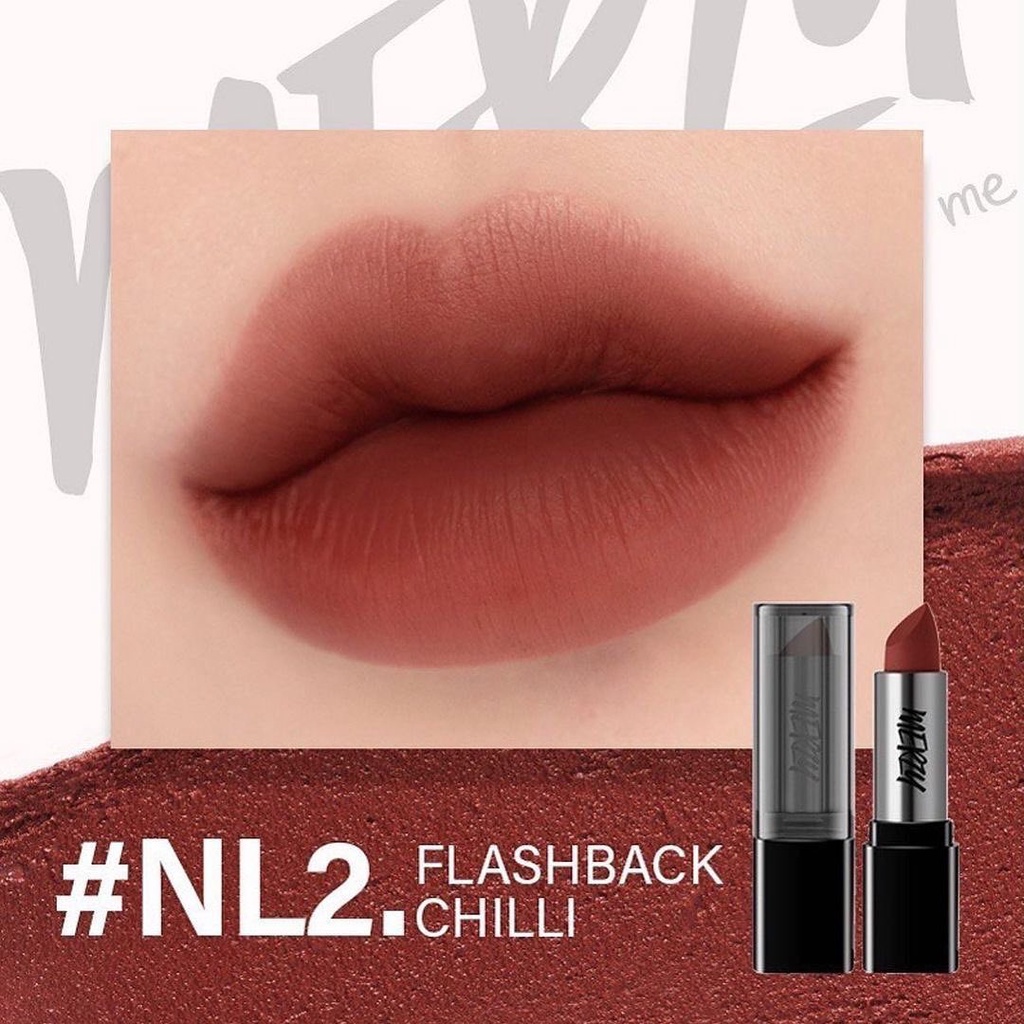 Son Thỏi Lì, Mịn Mượt Nhẹ Môi Merzy Noir In The Lipstick 3.3g