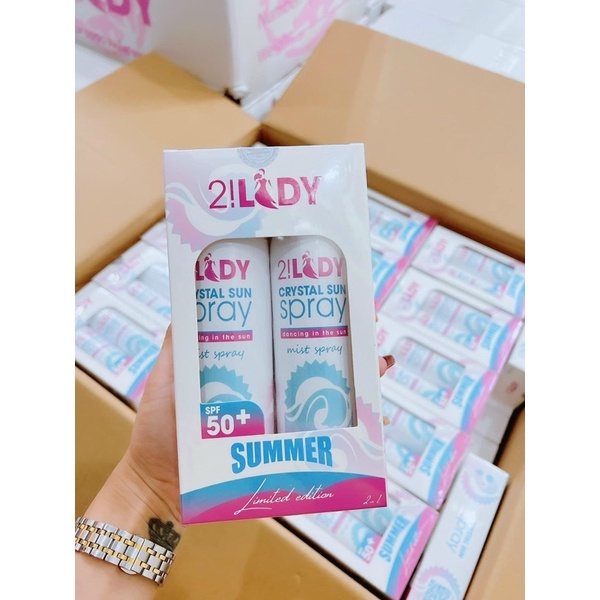 Combo 2 chai xịt chống nắng 2lady