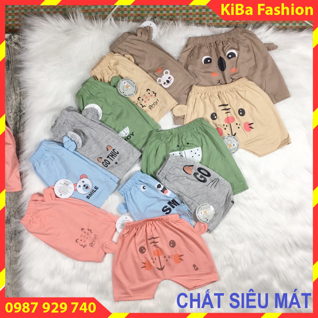 [HÀNG CAO CẤP] Quần đùi muà Hè chất cotton pepti co giãn 4 chiều, nhẹ mềm mịn mát cho bé 3-12kg- QĐ - HMA0140