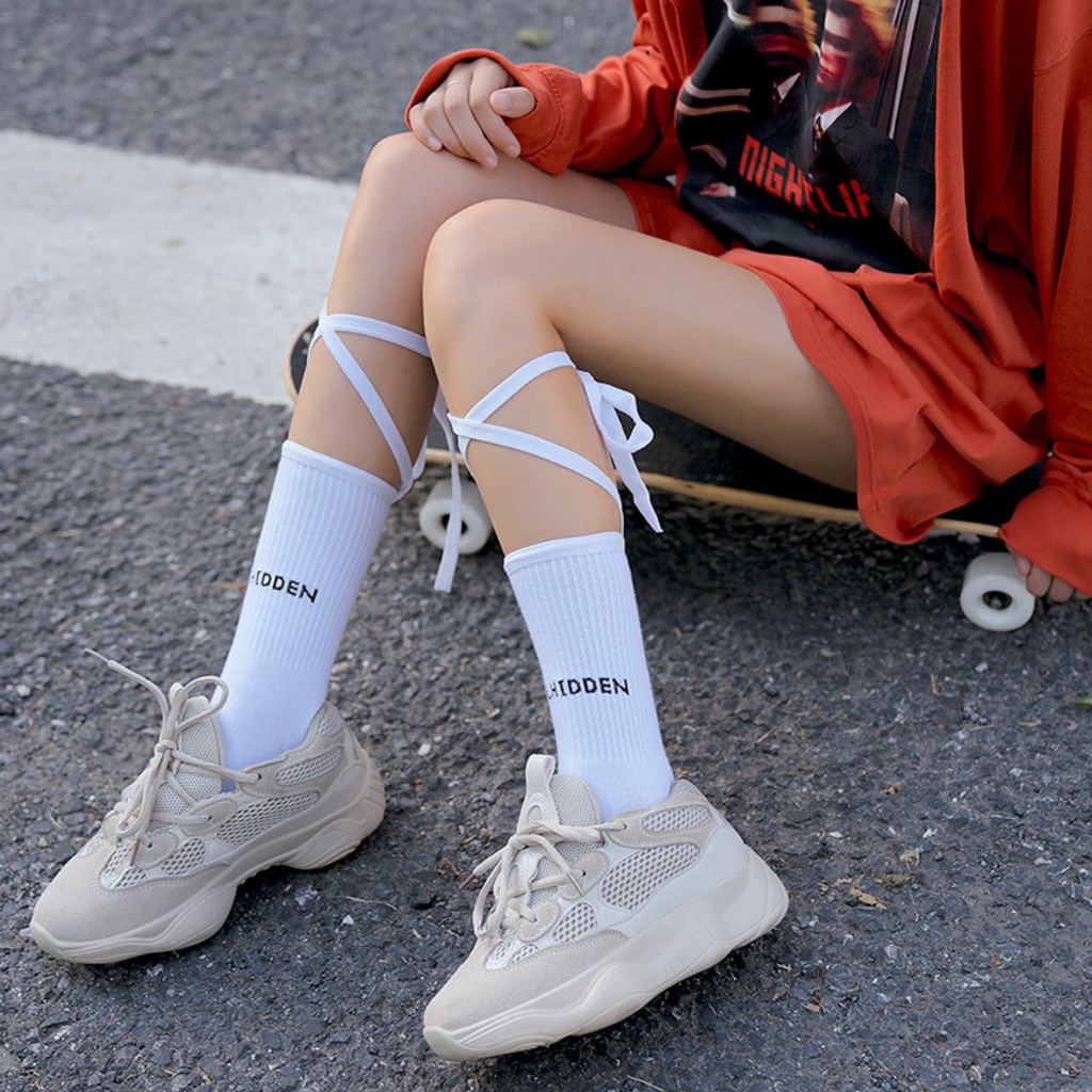 Tất cao cổ nữ nam tất buộc dây nhiều màu sắc Hot Trend 2022 PHONG CÁCH LOLITA