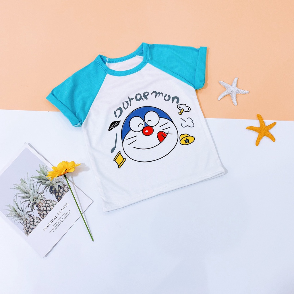 Áo cọc tay phối màu Doremon /Doremi cho bé yêu 8-18kg SHOP BEECOW