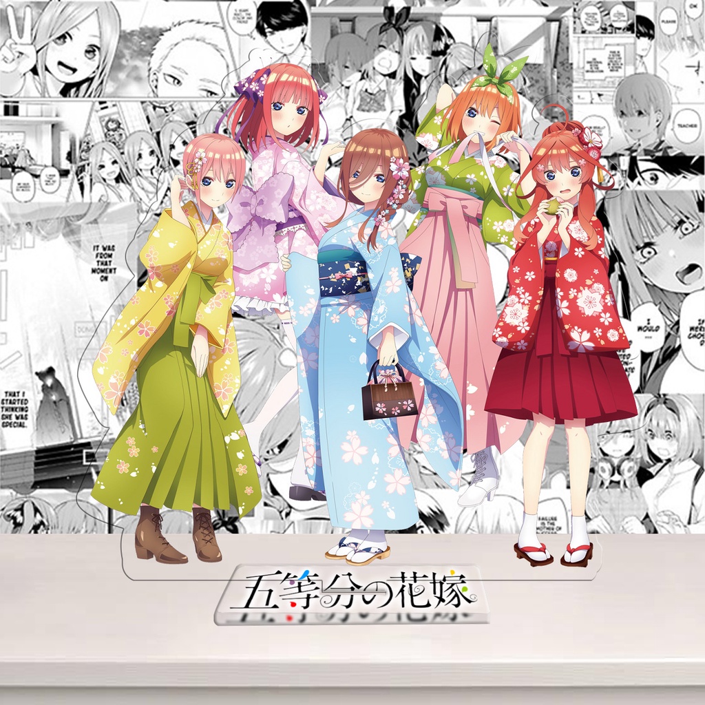 Standee Nhà Có 5 Nàng Dâu, Gotoubun no Hanayome, mô hình nhân vật Miku, Nino, Itsuki, Ichika, Yotsuba