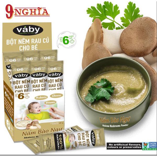 [Mua Lẻ Giá Sỉ] Bột Nêm Cho Bé Vaby 48gr 9 Nghĩa ( 8gr/ gói x 6 gói6/ hộp)