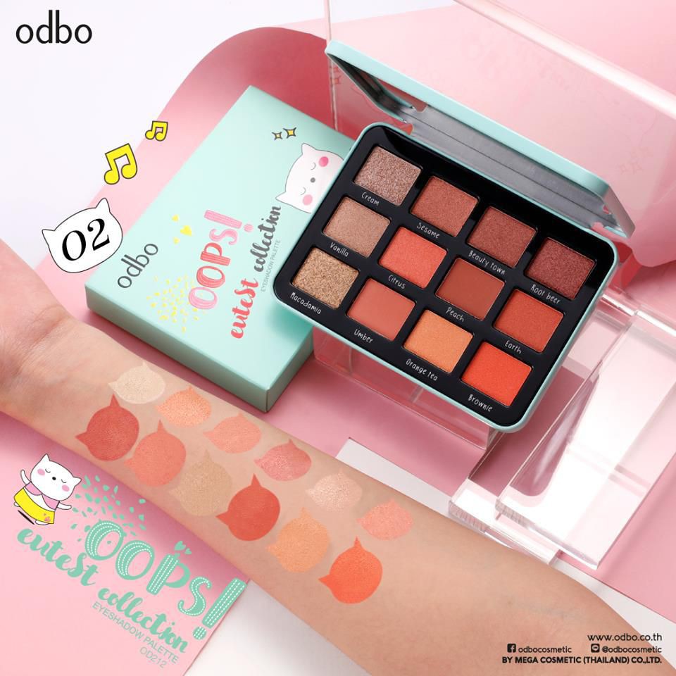 💞Phấn Mắt 12 Ô Odbo Oops Cutest Collection OD212