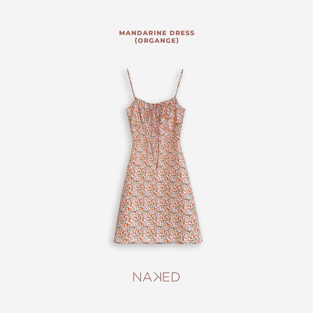 Váy 2 dây nơ ngực Naked By V - Mandarine Dress
