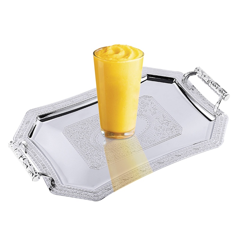 Khay Đựng Thức Ăn Bằng Thép Không Gỉ Có Tay Cầm Tiện Dụng