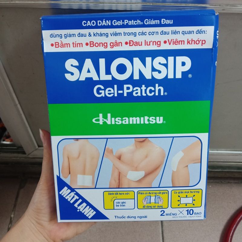 Combo 2 hộp SALONPAS 20M hộp 40 miếng dán - SALONSIP gói 2 miếng, Salonpas gel 30g