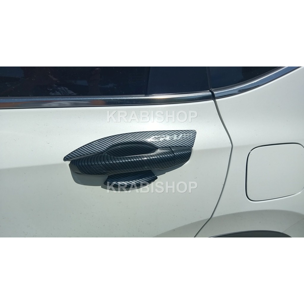 Tay cửa, hõm cửa, nẹp cốp sau CRV 2018-2023 Carbon Đen nhám mạ crom Artistar