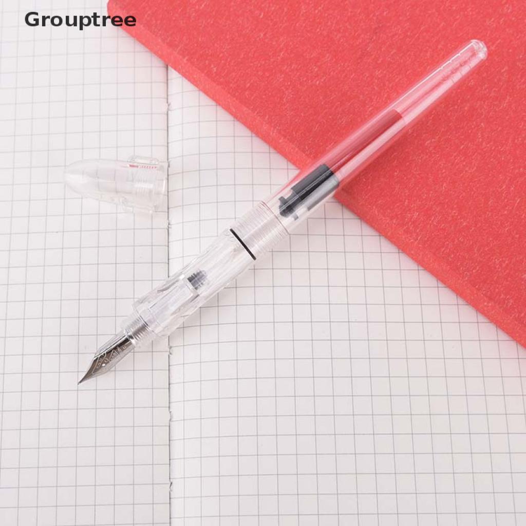 Grouptree Transparent High Capacity Fountain Pen Extra Fine/Fine Nib 0.38mm VN