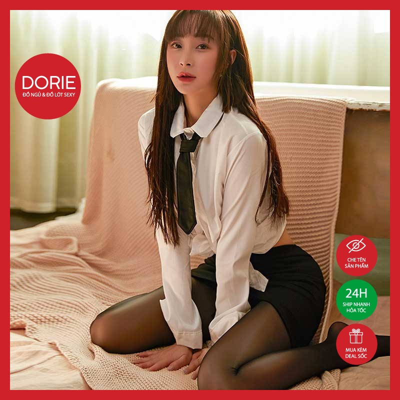 Đồ ngủ sexy nữ gợi cảm nàng thư ký công sở kèm cà vạt quyến rũ 2072