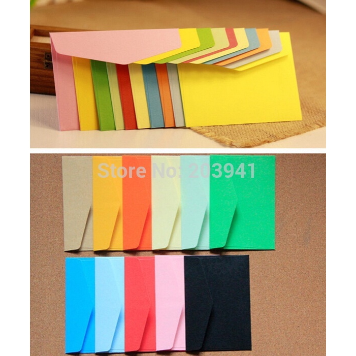 Set 10 Phong Bì mini 118mm * 80mm Màu Kẹo Phong Cách Hàn Quốc