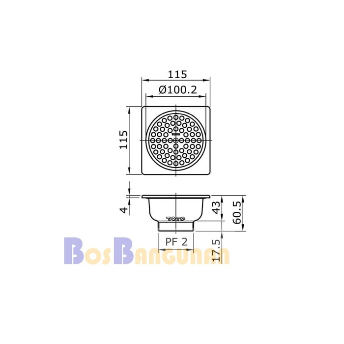 Ống Thoát Nước Sàn Nhà Toto Tx1Dbv1 / Toto Tx1Dbv1