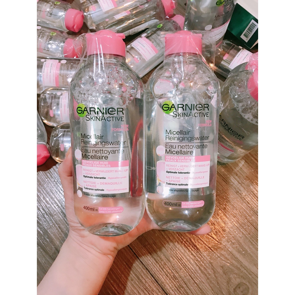 Nước tẩy trang Garnier Micellar Cleansing Water - HỒNG