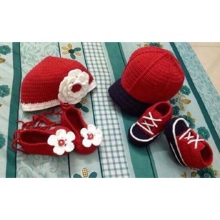 Set mũ giày cho bé 0-12m