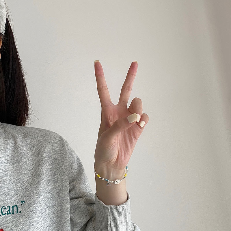 [Hàng Mới Về] Vòng Đeo Tay Co Dãn Màu Cầu Vồng Thời Trang