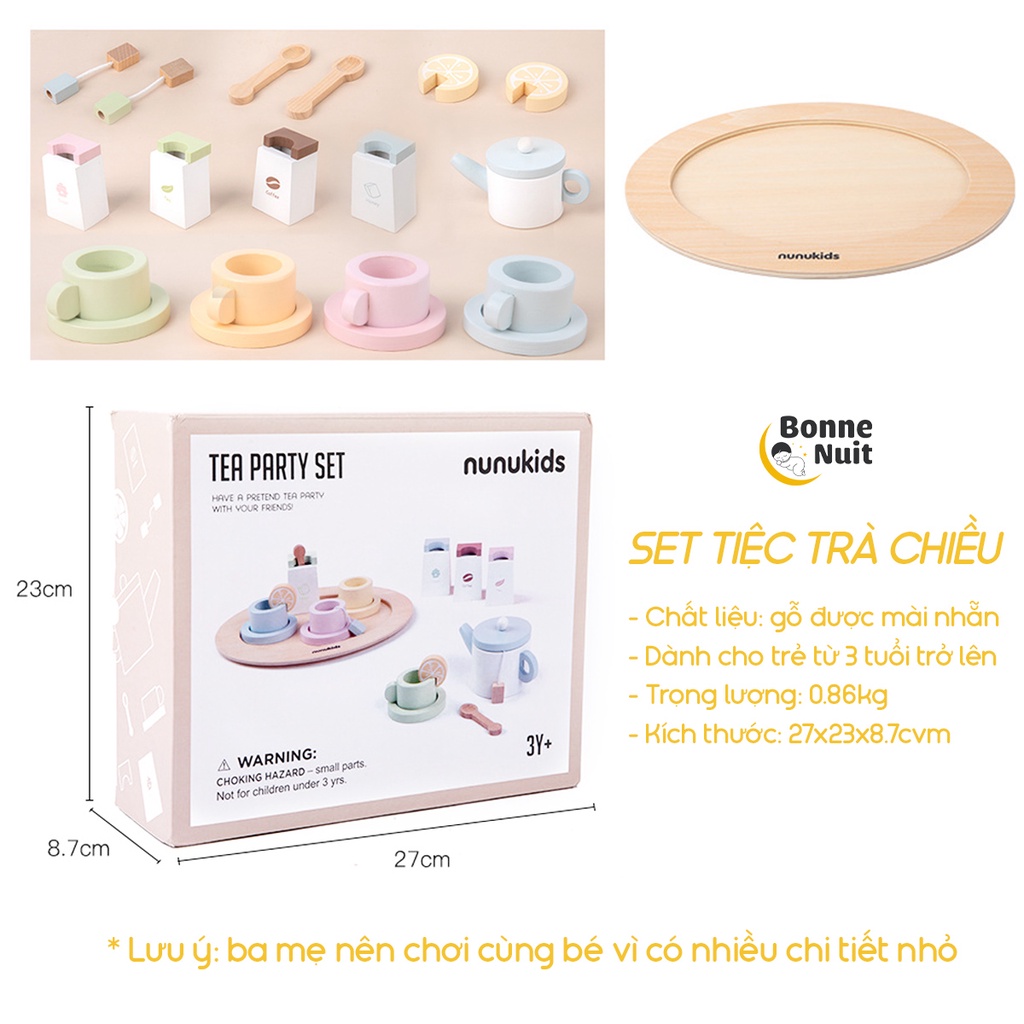 Set đồ chơi gỗ Tiệc trà chiều siêu xinh cho bé