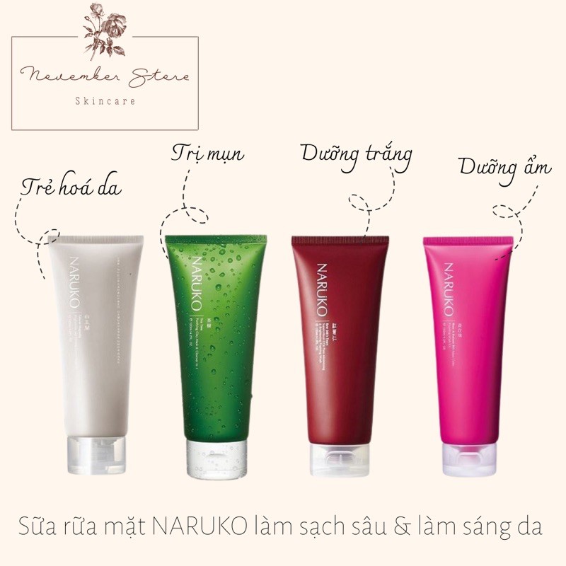 Sữa Rửa Mặt NARUKO Làm Sạch Sâu Giúp Da Sáng Mịn & Thu Nhỏ Lỗ Chân Lông | BigBuy360 - bigbuy360.vn