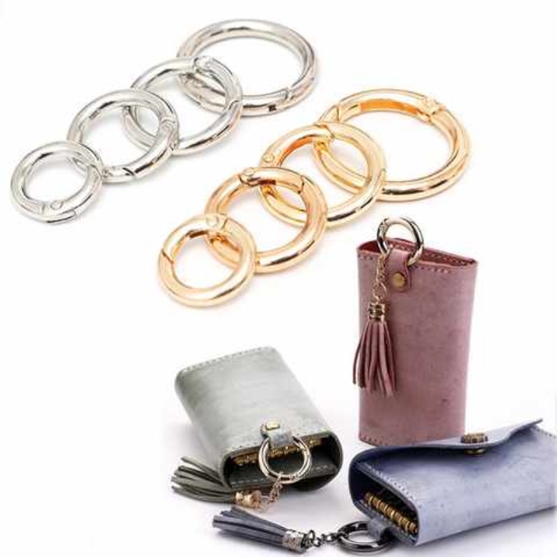 Set 10 Móc Khóa Túi Xách Hình Chữ O Bằng Kim Loại