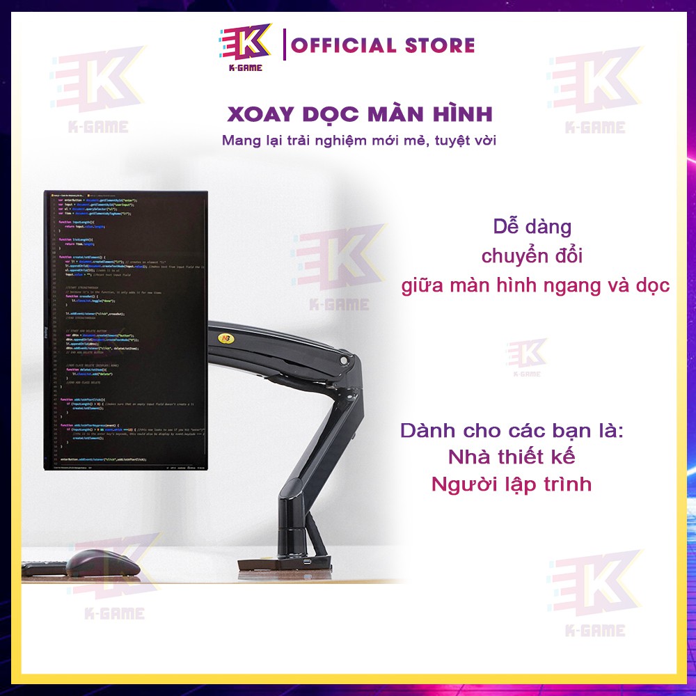 GIÁ TREO MÀN HÌNH NorthBayou CHÍNH HÃNG F100A 22 - 35 inch - Tải trọng 9kg - 12kg