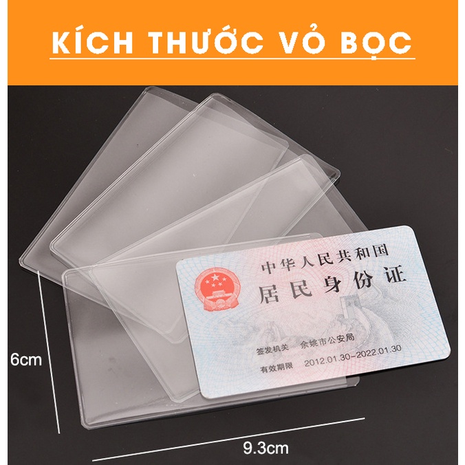 Vỏ/Bao PVC Dẻo Đựng Thẻ Card, Học Sinh, Sinh Viên Tiện Dụng 6 x 9,3Cm
