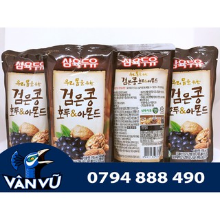 Combo 10 Gói Sữa Quả Óc Chó Hạnh Nhân Đậu Đen Hàn Quốc Sahmyook Foods 190ml Tốt Cho Trẻ Nhỏ, Thai Phụ