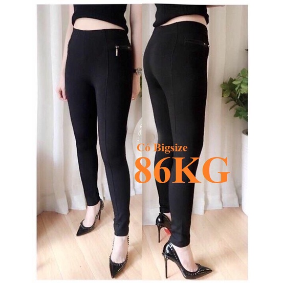 QUẦN TREGGING GU HAI KHÓA KÉO TRANG TRÍ BÊN HÔNG
