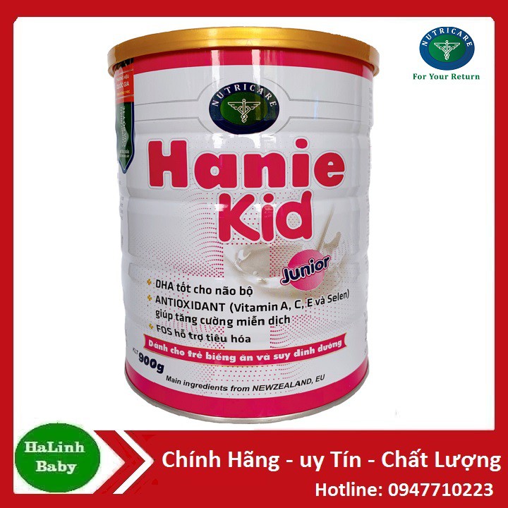 Sữa Bột Hanie kid Junior 900g [Date 2023]