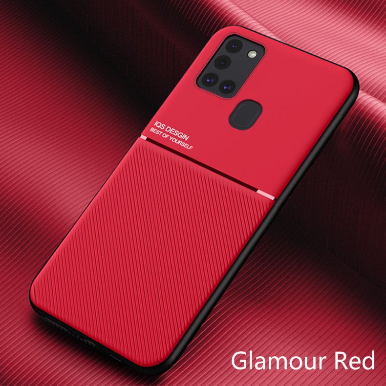 Ốp Điện Thoại TPU Phối Da Mềm Nhám Hít Nam Châm Chống Sốc Thời Trang Cho Samsung Galaxy A21s M31 A11 M11