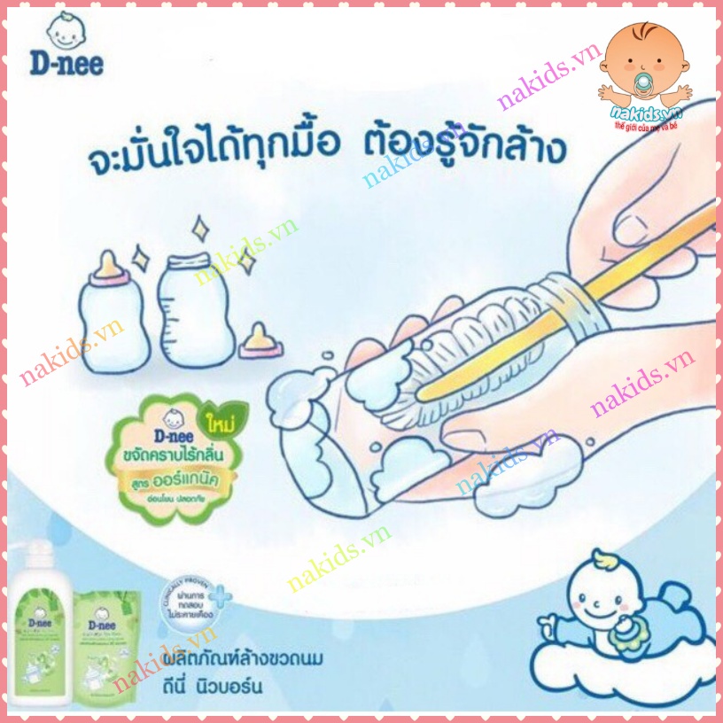 Nước Rửa Bình DNEE Thái Organic An Toàn - 600/620ml Date Mới Nhất