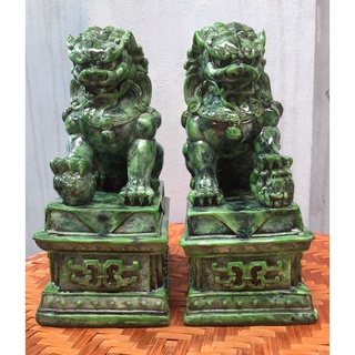 Tượng đôi kỳ lân đá xanh ( cao 12cm, 16cm, 20cm )