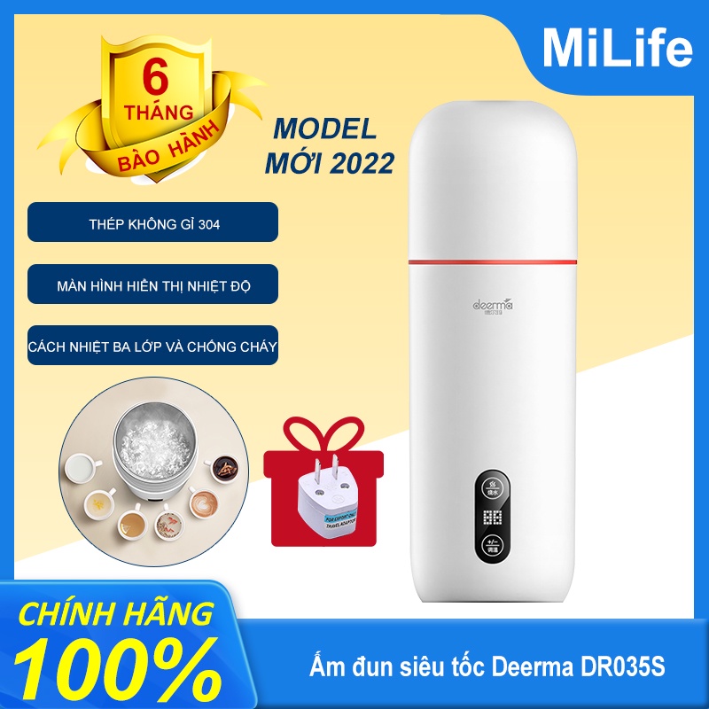 Ấm đun siêu tốc Deerma DR035|BH 3 Tháng